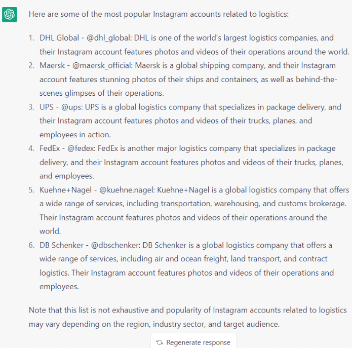Prompting the Topic to List Related Social Media Accounts