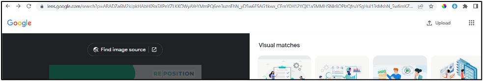Upload Option to Start the Reverse Image Search Again